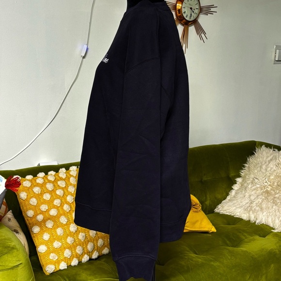 Brunette the Label prefaded oversized black sweatshirt “Partners in Wine” M/L - Picture 3 of 12